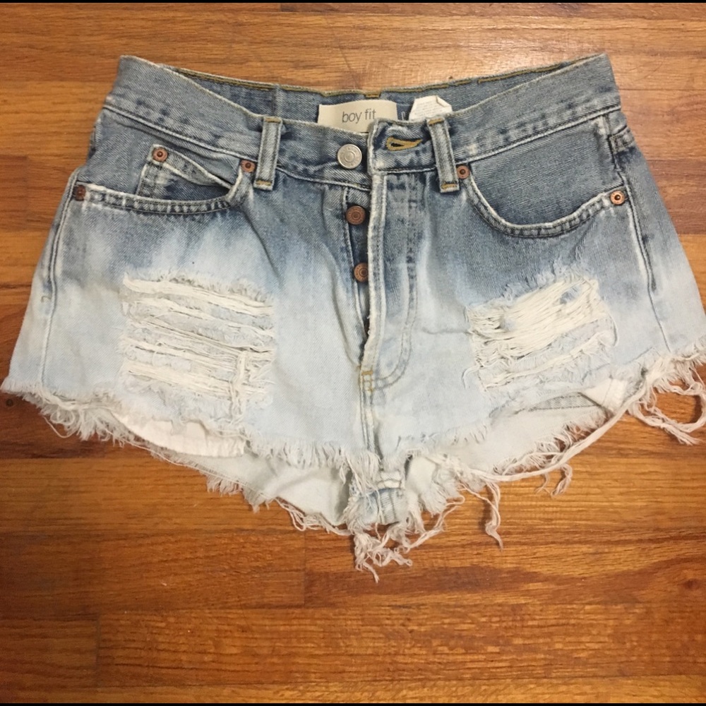 Ombré high waisted shorts